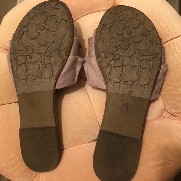 Lavender Suede Slides - Picture 3 of 5